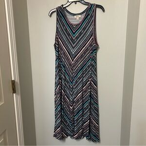 Style & Co. Women’s Plus Size 1X Stripe Sleeveless Dress Soft Knit Multicolor